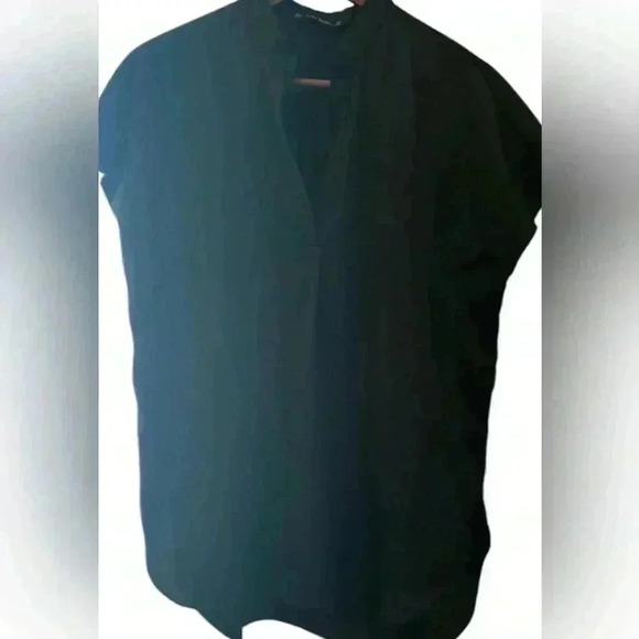 Zara Women’s Basic Blouse Black Medium - Picture 3 of 5